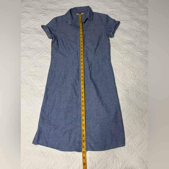 L.L. Bean Signature BBQ Casual Picnic Summer Denim Dress Size 2 - Picture 6 of 12